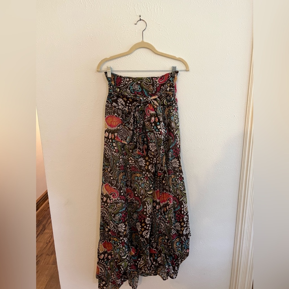 Brown floral dress